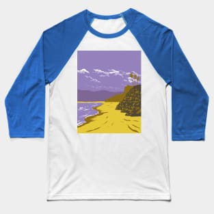 El Porto Beach in Manhattan Beach Los Angeles California WPA Poster Art Baseball T-Shirt